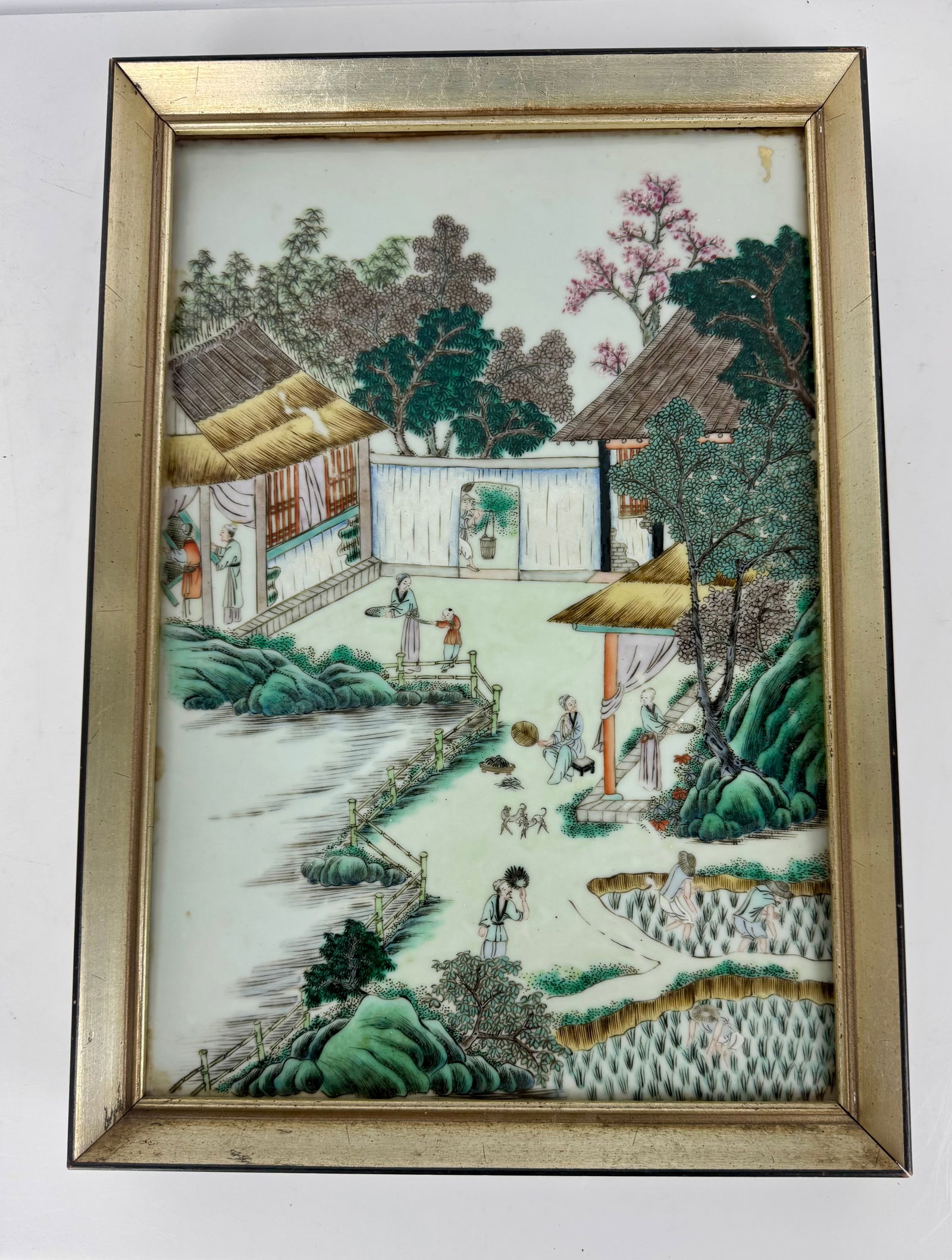 ANTIQUE CHINESE PORCELAIN PLAQUE (1 of 4)