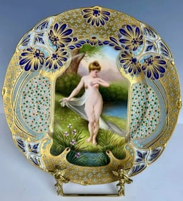 ROYAL VIENNA PLATE SIGNED WAGNER