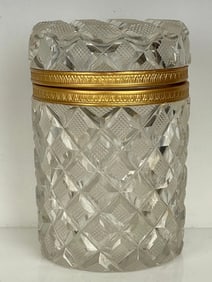 ORMOLU MOUNTED BACCARAT CRYSTAL BOX