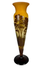 A LARGE GALLE SCENIC VASE CIRCA 1900