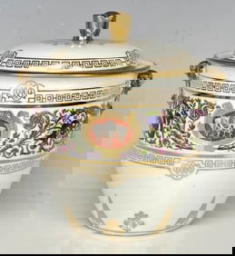 IMPERIAL SEVRES SUGAR POT AND COVER