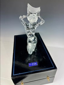 A LARGE SEVRES CRYSTAL SCULPTURE