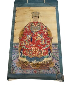 ANTIQUE CHINESE SILK EMBROIDERED SCREEN