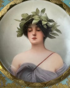 ROYAL VIENNA PORTRAIT PLATE SIGNED WAGNER