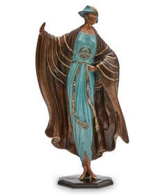 ERTE PAINTED BRONZE