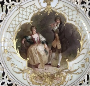 BERLIN KPM RETICULATED AND ENAMELLED PLATE