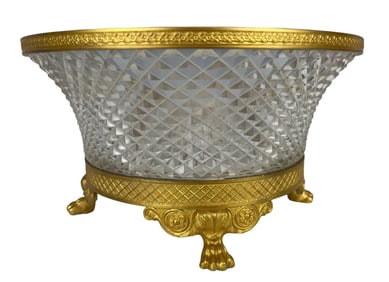 EMPIRE STYLE DORE BRONZE MOUNTED BACCARAT BOWL