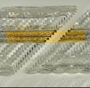 ORMOLU MOUNTED BACCARAT CRYSTAL BOX