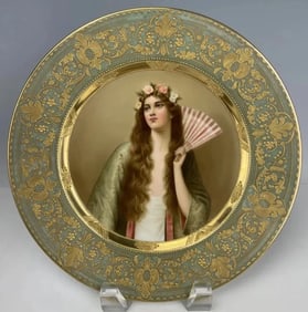 ROYAL VIENNA PLATE SIGNED WAGNER