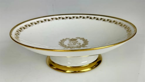 19TH C. SEVRES LOUIS PHILLIP PORCELAIN FOOTED BOWL
