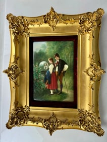 A GERMAN KPM STYLE PORCELAIN PLAQUE