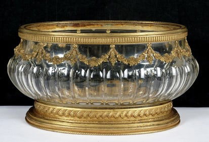 DORE BRONZE MOUNTED BACCARAT CRYSTAL BOWL