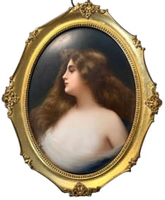 19TH C. KPM STYLE PORCELAIN PLAQUE SIGNED WAGNER