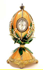 IMPERIAL FABERGE ENAMEL EGG CLOCK (1 of 4)