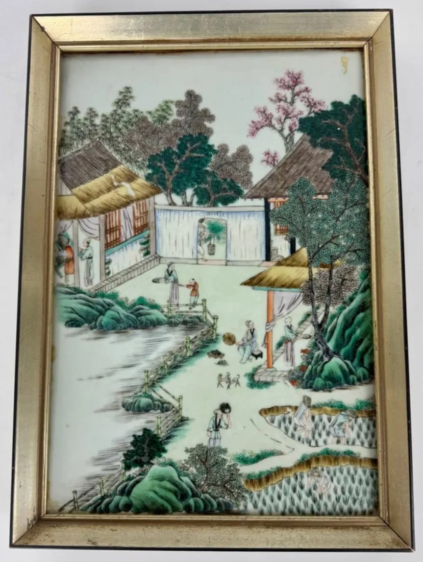 ANTIQUE CHINESE PORCELAIN PLAQUE (1 of 4)