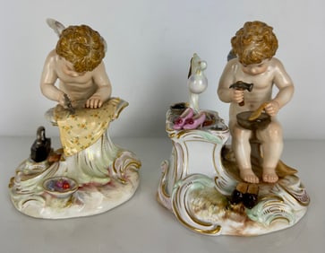 A PAIR OF MEISSEN TRADESMEN