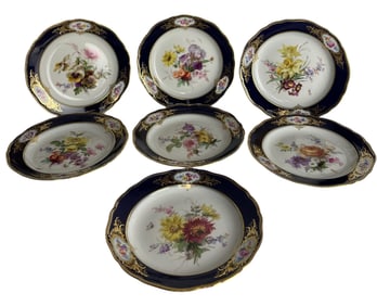 SET OF 7 MEISSEN PLATES