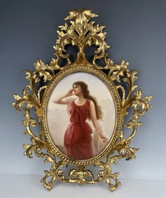 A LARGE BERLIN KPM POR ELAIN PLAQUE SIGNED WAGNER