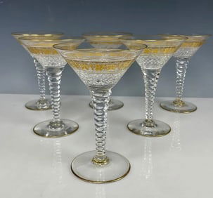 SET OF 6 GILT VAL ST LABERT CHAMPAGNE COUPS