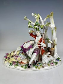 A LARGE 19TH C. MEISSEN GROUP