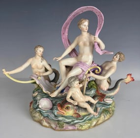 19TH C. MEISSEN ALLEGORICAL GROUP