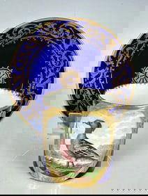 18TH C. SEVRES CUP AND SAUCER