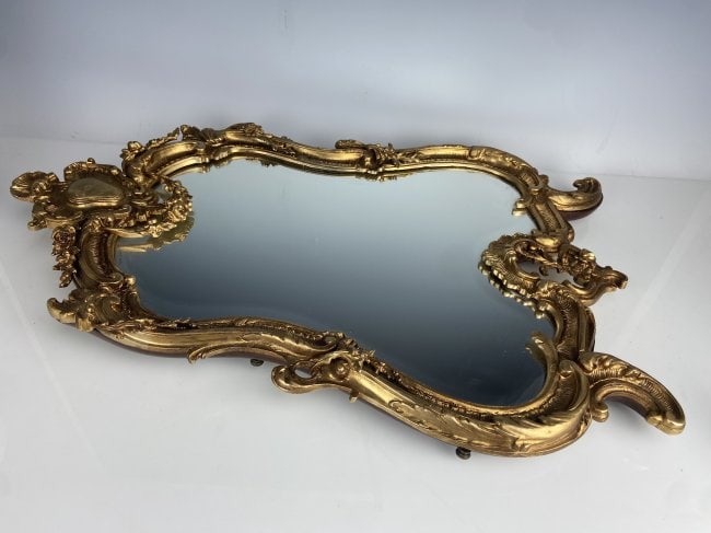 A LARGE DORE BRONZE MIRROR (1 of 6)