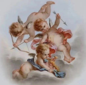 A LARGE PAIR OF MOSER OVERLAY GLASS VASES