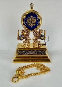 IMPERIAL FABERGE 24KT GILT POCKET WATCH