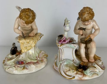 A PAIR OF MEISSEN TRADESMEN