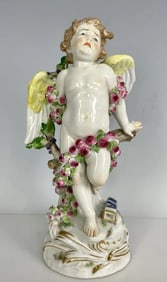 LARGE 19TH C. MEISSEN CHERUB
