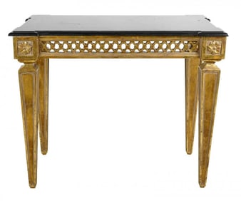 CARVED GILTWOOD GRANITE-TOP TABLE
