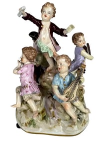 19TH C. MEISSEN GROUP OF MUSICIANS