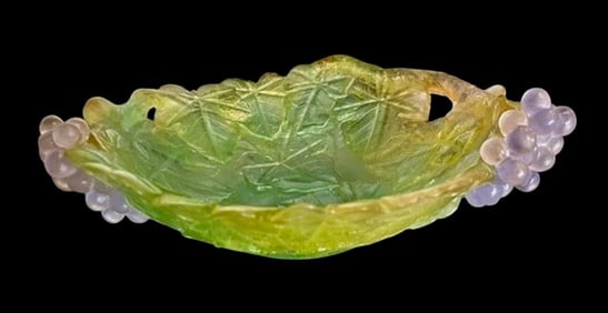 A LARGE DAUM PATE DE VERRE DISH