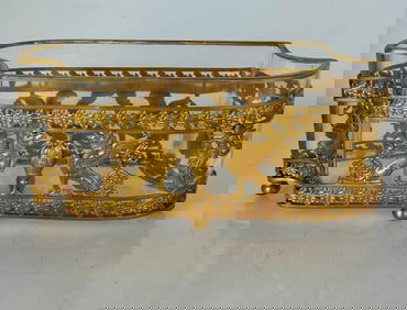 EMPIRE STYLE ORMOLU MOUNTED BACCARAT GLASS CENTREPIECE