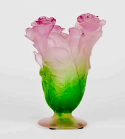 PATE DE VERRE DAUM NANCY VASE