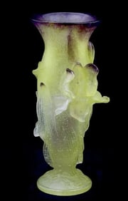 A LARGE DAUM PATE DE VERRE VASE