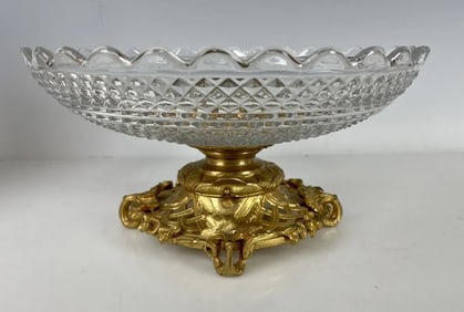 ORMOLU AND SIGNED BACCARAT GLASS CENTREPIECE