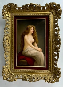 A LARGE BERLIN KPM PORCELAIN PLAQUE SIGNED WAGNER