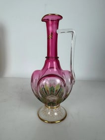 LOBMEYR ENAMELLED EWER