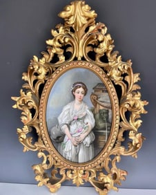 A LARGE CONTINENTAL PORCELAIN PLAQUE