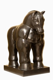 LARGE BOTERO BRONZE SCULPTURE OF THE TROJAN HORSE.26
