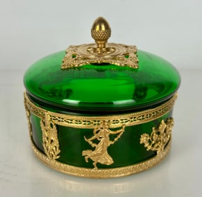 ORMOLU MOUNTED BACCARAT GLASS BOX