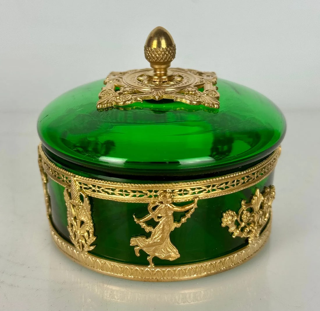 ORMOLU MOUNTED BACCARAT GLASS BOX (1 of 4)