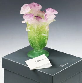 DAUM NANCY PATE DE VERRE VASE