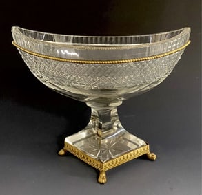 ORMOLU MOUNTED BACCARAT FOOTED BOWL