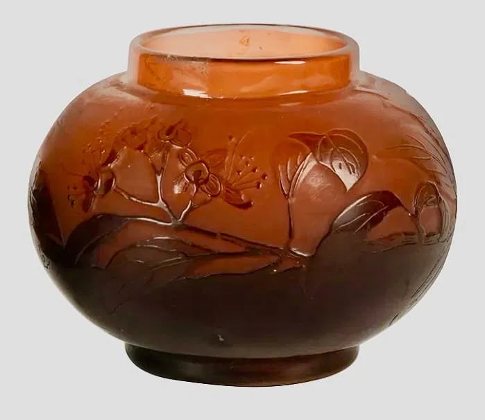 GALLE VASE: Circa 1900. Measures 2.75 inches . Signed Galle. Estimate $500-600