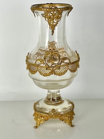 ORMOLU MOUNTED BACCARAT CRYSTAL VASE