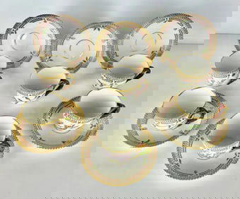 SET OF 6 ROYAL COPENHAGEN FLORA DANICA CUP AND SAUCERS