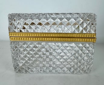 ORMOLU MOUNTED BACCARAT CRYSTAL BOX